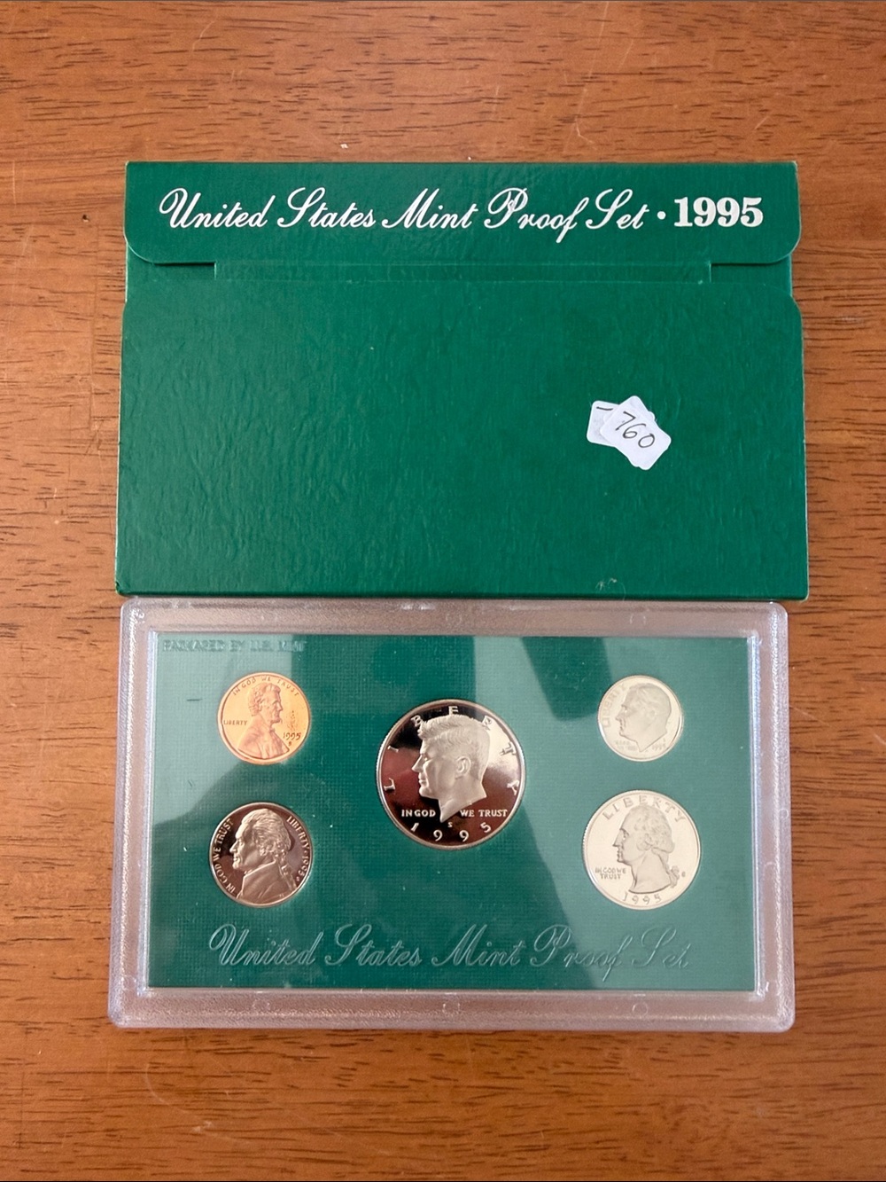 United States Mint 1995 Proof Coin Set - Green